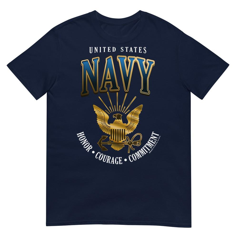 United States Navy Honorcouragecommitunisext Tshirt S