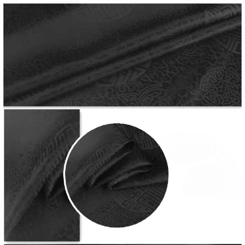 17 Ohm Silk Fabric Traditional Chinese Jacquard Silk Cotton Charmeuse Crepe Tissu Fabric for Sewing Cheongsam Cloth Width 114cm