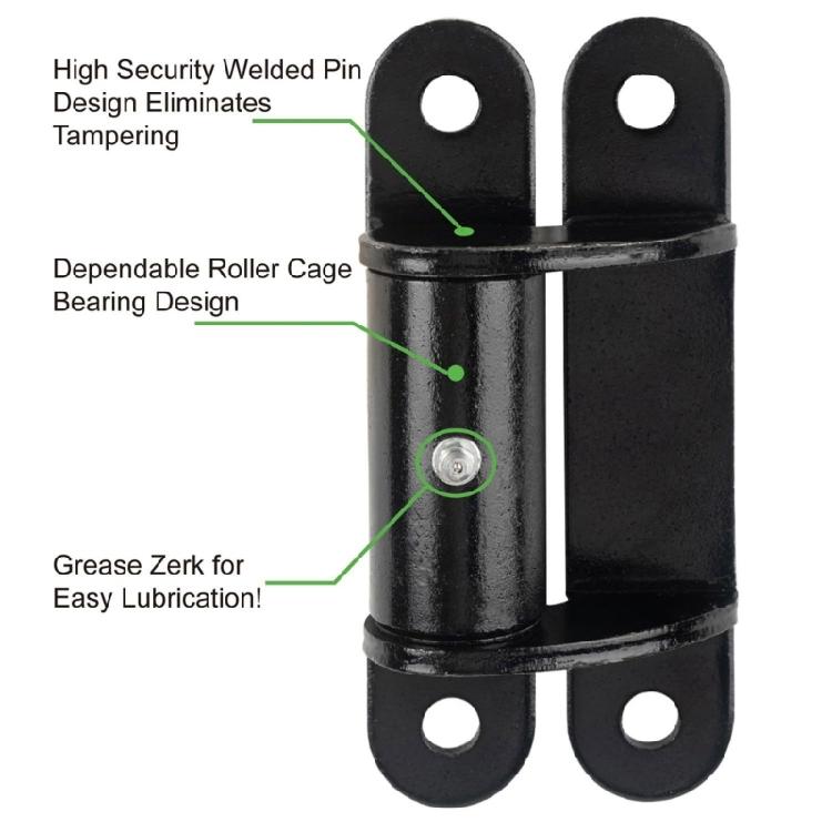 High Capacity 1100lb Radials Load Hinges Sturdy Metal Construction Convenient Accessory for Warehouse and Barn Door