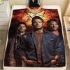 1PC Supernatural Print Flannel Blanket, High Quality All Seasons, Home Decor, Warmth and Comfort, Perfect for Christmas Gifts