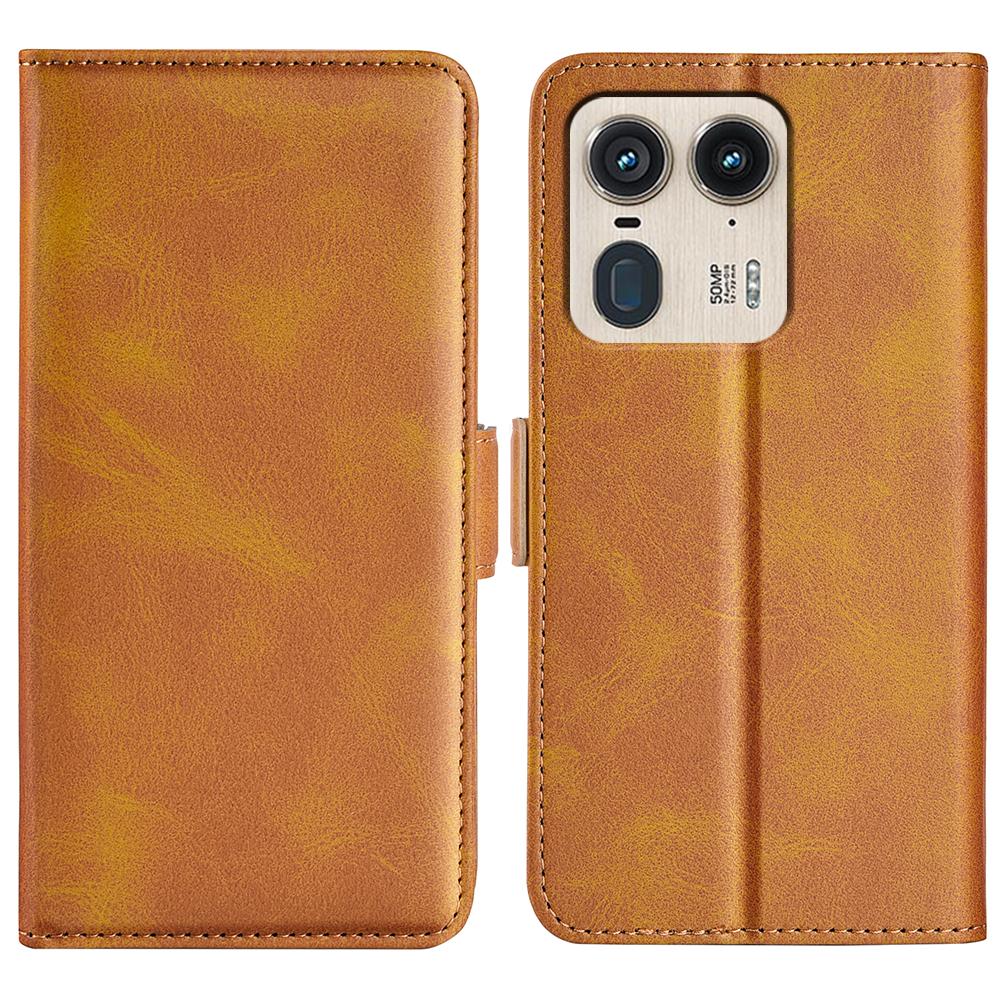 

For Motorola Edge 50 Ultra 5G/Moto X50 Ultra 5G Wallet Case PU Leather Card Slots Phone Cover Yellow