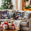 45X45Cm Christmas Tree Fireplace Pillowcase Bedroom Cushion Cover 100% Polyester Living Room Cushion Pillowcase Home Decor