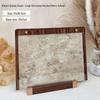 Walnut Wood Manicure Display Stand with Solid Base