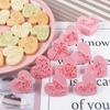 Valentine's Day Heart Cookie Cutters 3D Embosser Set for DIY Cartoon Biscuit Molds Pressable Cookie Stamps Pastry Bakeware