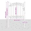 Fence Gate EMMEN with Arched Top Steel 100 x 98.5 cm Green