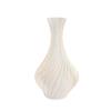 Spiral Vase Milky White 25 Cm Grooved Decorative Japandi Loft