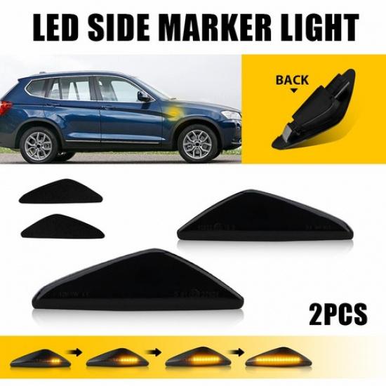 LED Smoked Side Fender Light Marker Signal Turn For BMW F25 X3 X5 X6 E70 E71 E72