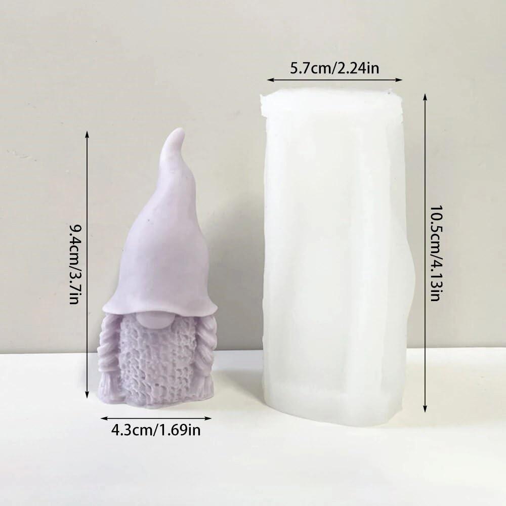 3D Gnome Candle Silicone Mold DIY Soap Polymer Clay Plaster Epoxy Resin Mould Christmas Decoration Gifts Home New Year Decors