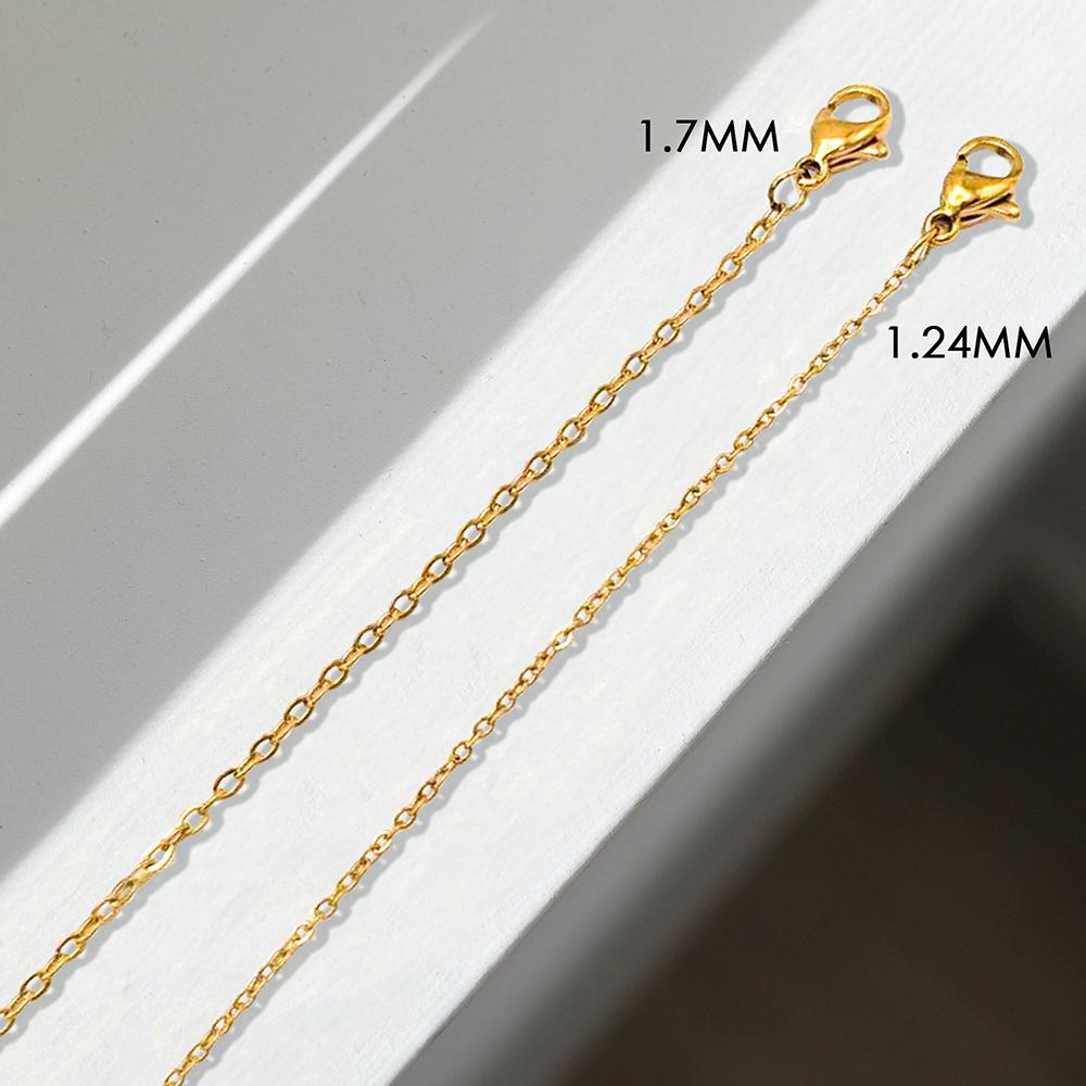 eManco Classic Fine Chain Necklace Stainless Steel Adjustable Women's Accessories Wholesale