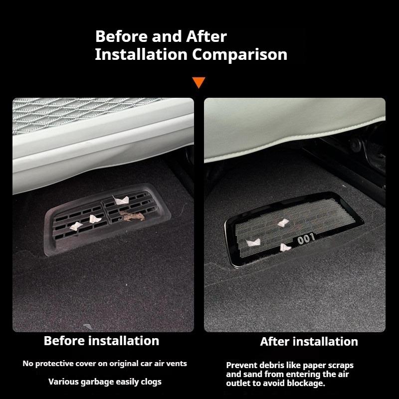Fit For Zeekr 001 2024 2025 2026 Car Specialized Under Seat Air Outlet Dust Cover Air Conditioner Modified Interior