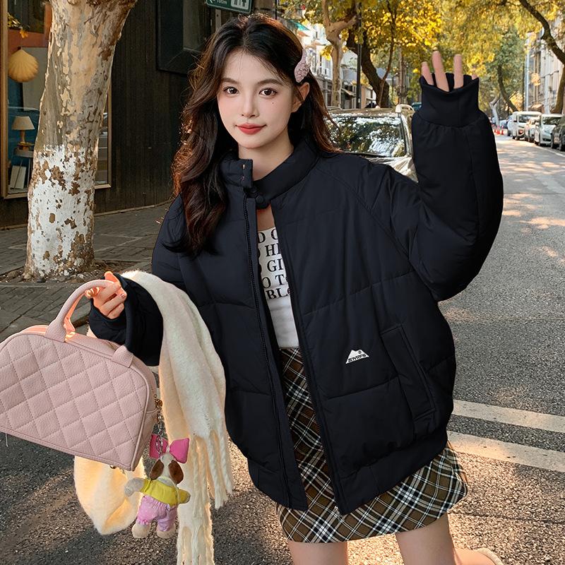 2025 winter new padded clothes women's thickened simple warm bread clothes are versatile and loose slimming jackets