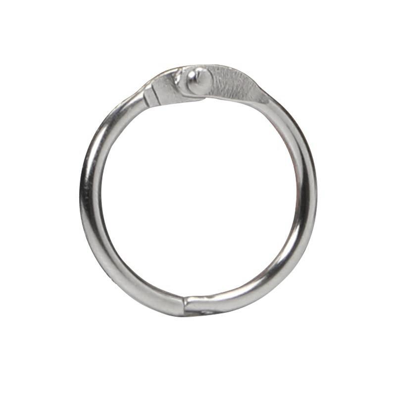 15/20/25/30/35/40/45/50 mm CARDS Albums Binding Shifting Key Chain Opening Circle Metal Rings Clip Adjustable Leather Rivets