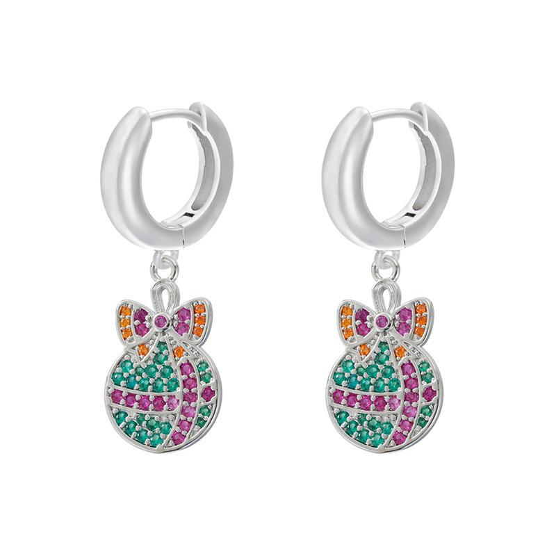 Exquisite And Beautiful Santa Claus Bells Gift Bag Earrings Autumn And Winter Christmas Element Earrings Female Ve1010-1017