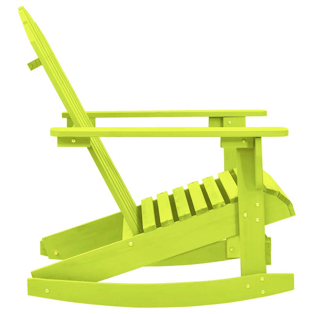 vidaXL Adirondack-Schaukelstuhl Massivholz Tanne Grün