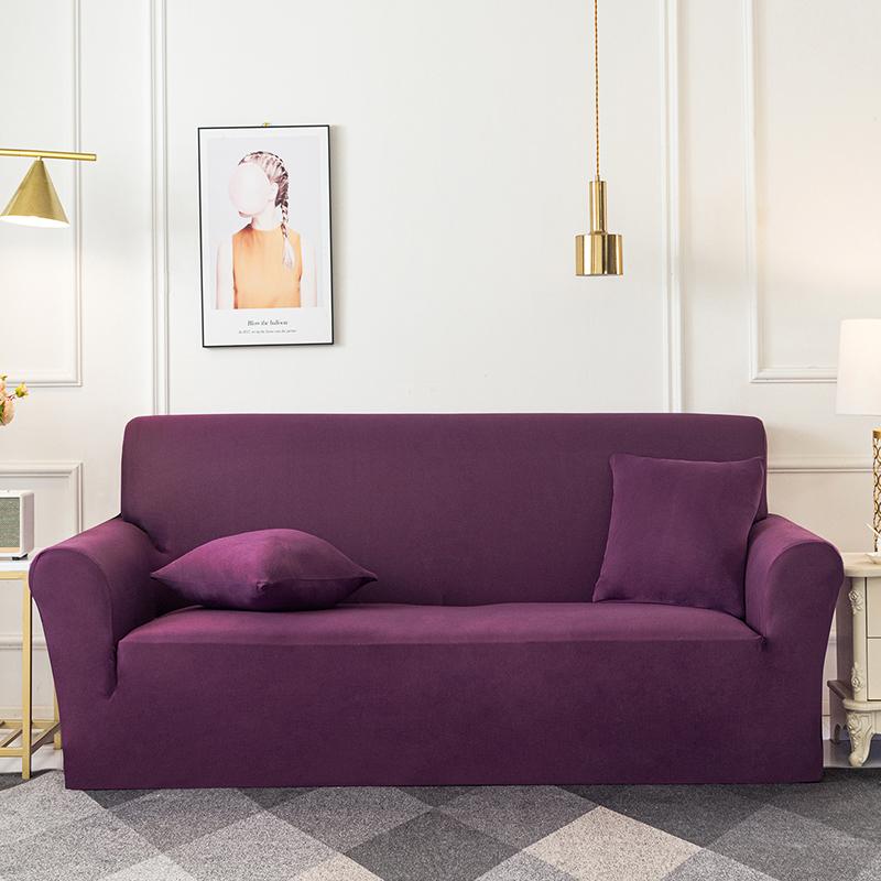 Einfarbige Sofabezüge für Wohnzimmer Elastischer Stretch Stuhlbezug Couchbezug 1/2/3/4 Sitzer Eck-L-Form Sofa Benötigt 2 Stück kaufen