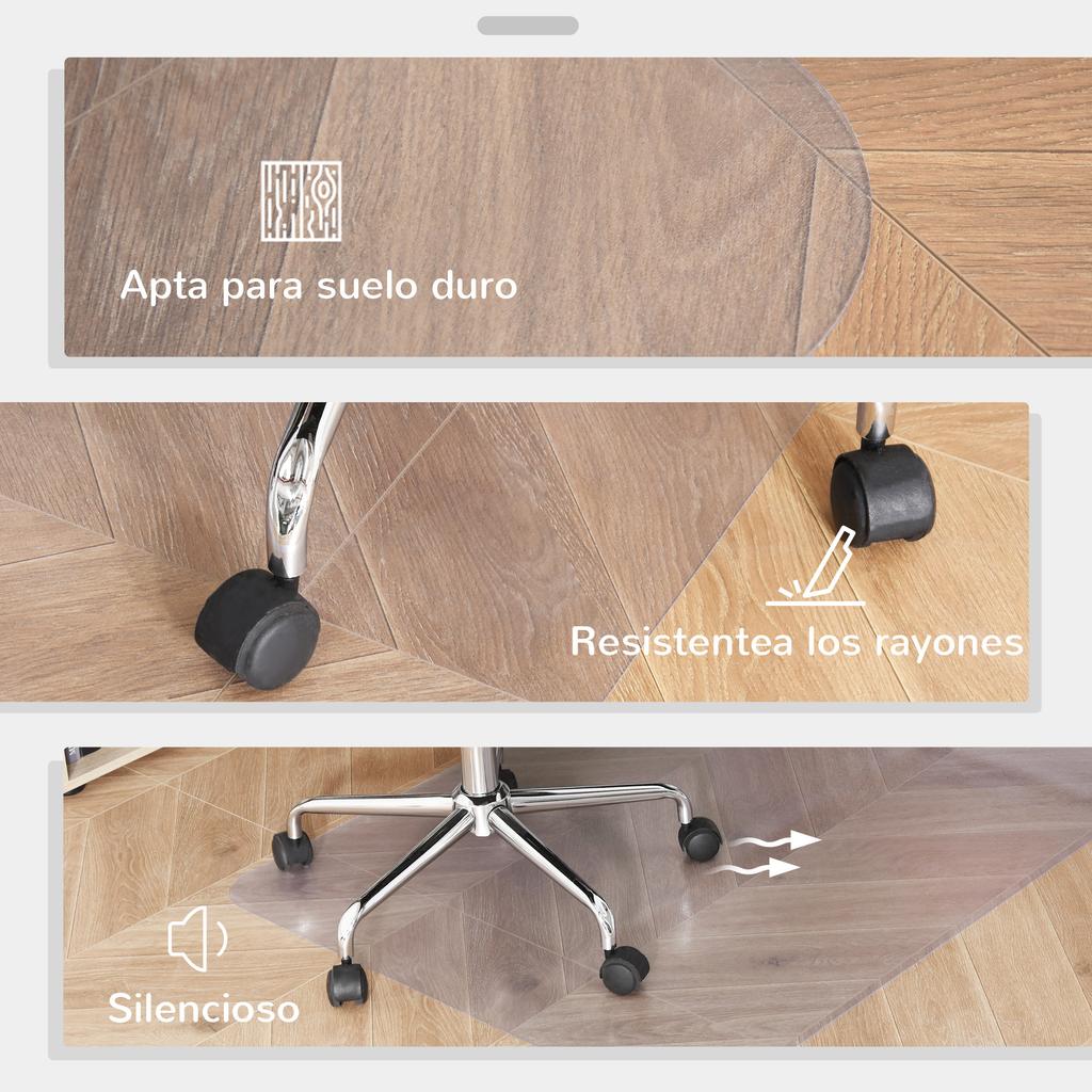 Floor Mat, Office Chair, for Carpet, 90 x 120 cm, Transparent