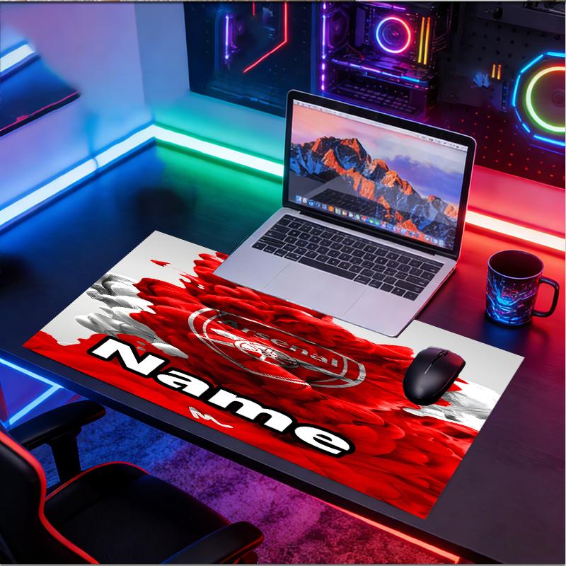 Custom Name Personalized football team Pattern Mousepad, Laptop PC Desk Mat, Decorative Desk Mat for Home Keyboard Pad Gift