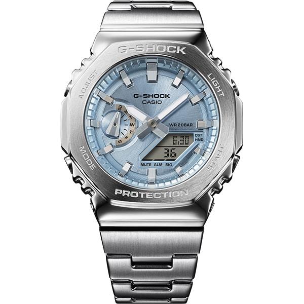 Casio Orologio da uomo G-SHOCK GM-2110D-2AJF [modello combinato analogico digitale G-SHOCK] rotondo argento