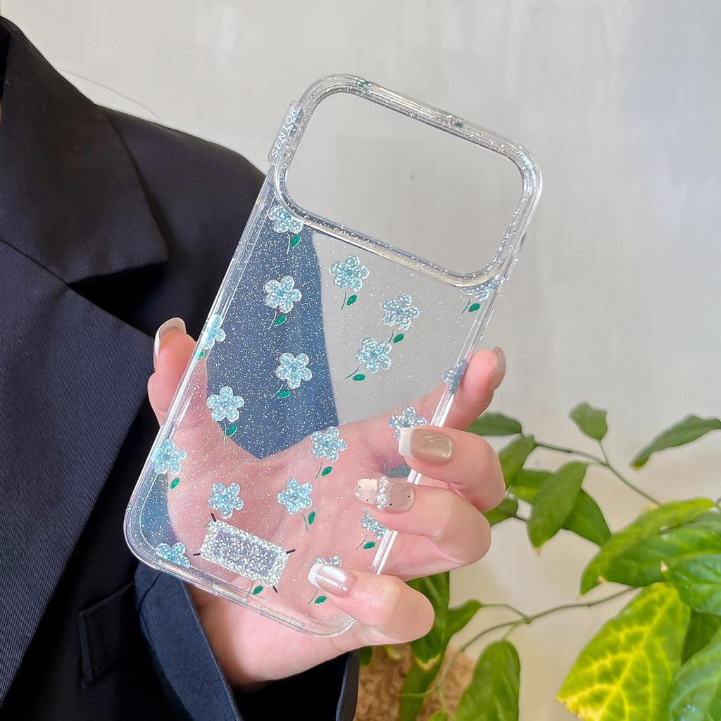 Luanjin IMD Full-Screen Floral Case for iPhone 17 Pro / 15 Pro Max / 16 PM