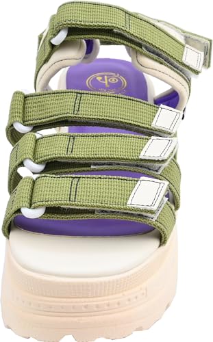 Yosuke Women's Olive Combination Sandals, Size 22.5cm, 2810128