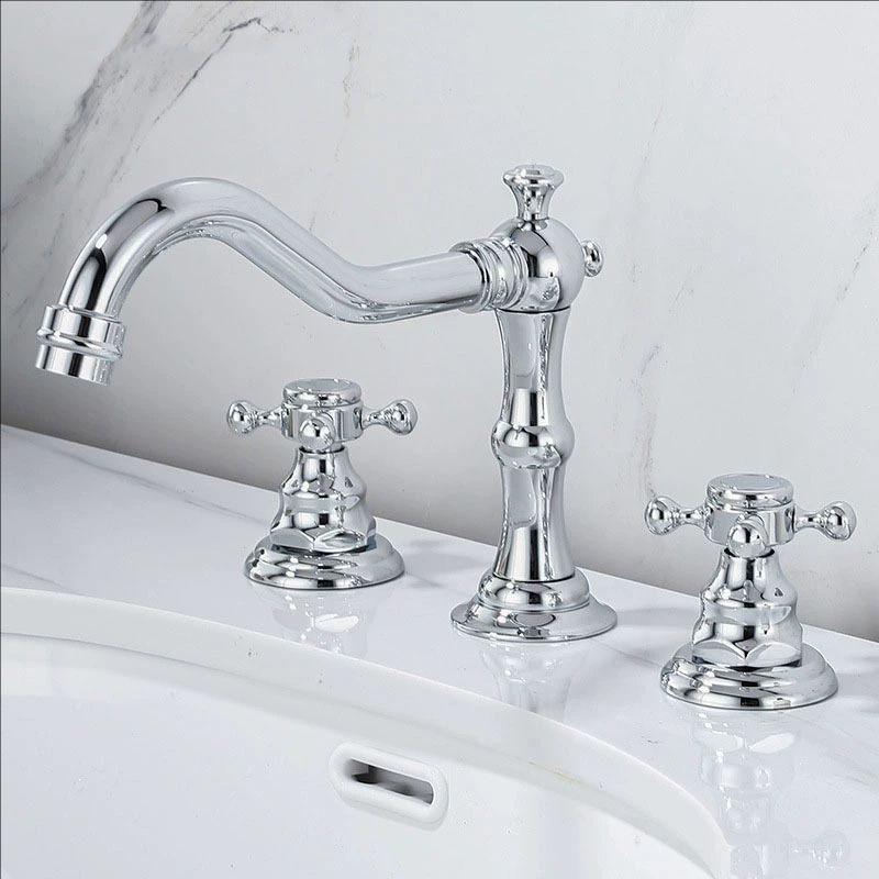 Gold Chrome Solid Brass Bathroom Basin Faucet Mixers Taps Antique Black Kitchen Sink Faucet Dual Handles 3 Holes Bathtub Faucet
