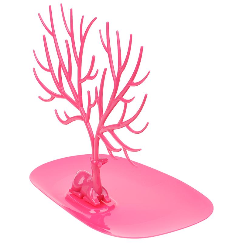 Hirsch Schmuckständer Ohrringe Halskette Ring Anhänger Armband Displayständer Tablett Baum