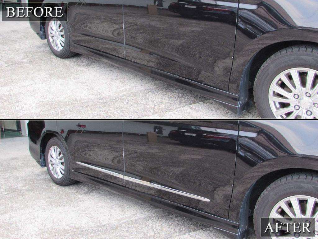 BRIGHTZ Chrome Side Door Moulds for Toyota Step Wagon Spada x 90cm x Compatible with RK Step Wagon Spada RK5/RK6 (80cm 2, 2) [SAI-MOL-8090] K5/K6