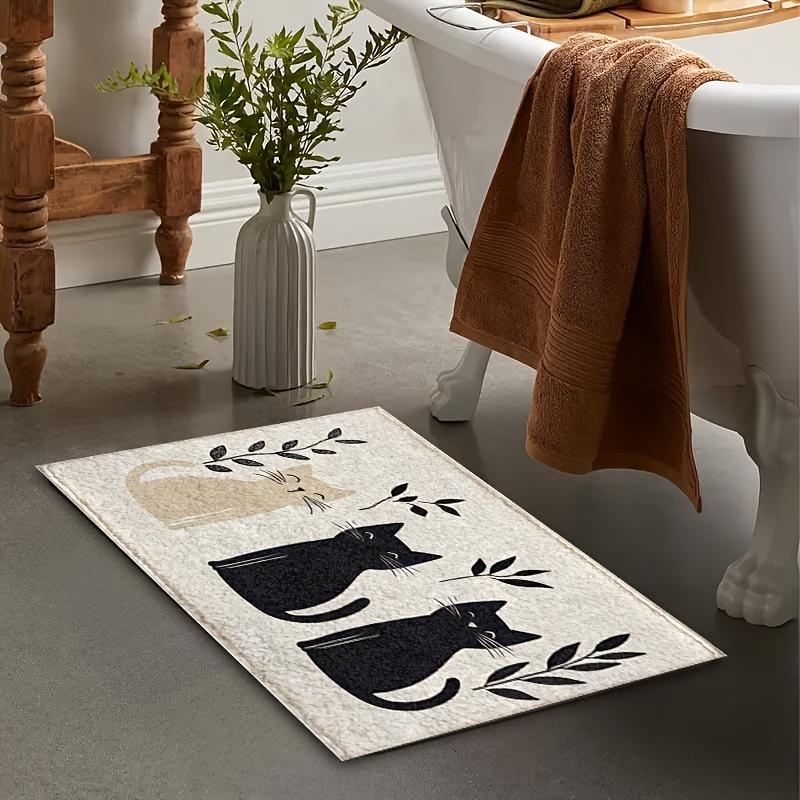 VIKAMA Cute Three Cartoon Cat Carpet Soft Doormat Waterproof Floor Mat Rug For Bedroom Carpet For Live Room Outdoor Carpet Home
