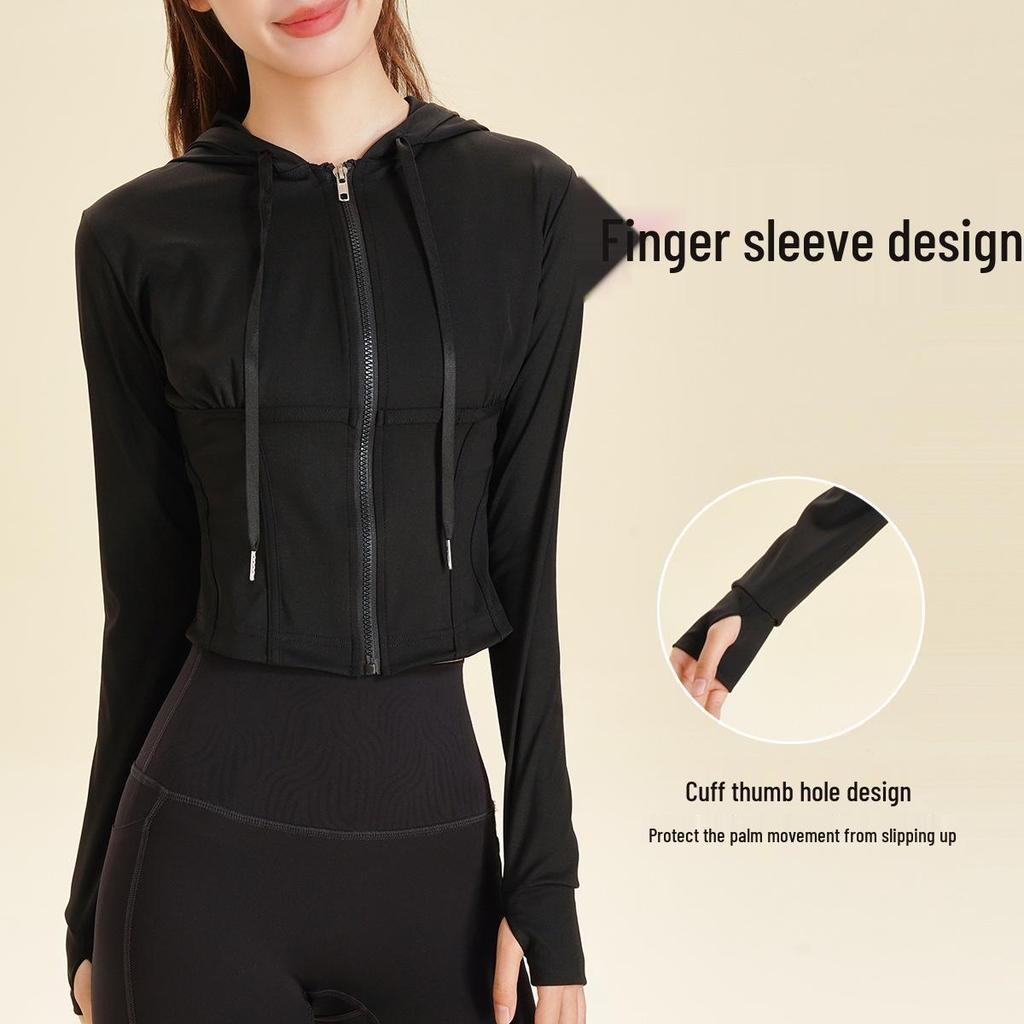 Lulu 2025 Slim Fit Fishbone Zipper Hoodie – Autumn/Winter Sports Yoga Jacket