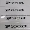 Tesla MODEL 3 S X Y Decals: P75D, P85D, P90D, P100D Emblems