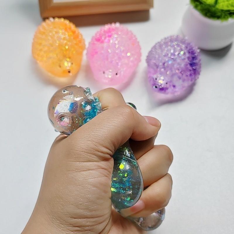 1Pcs Creative Maltose Animal Hedgehog Decompression Toy Kneading Slow Rebound Gold Powder Stress Relief Toy For Relaxation