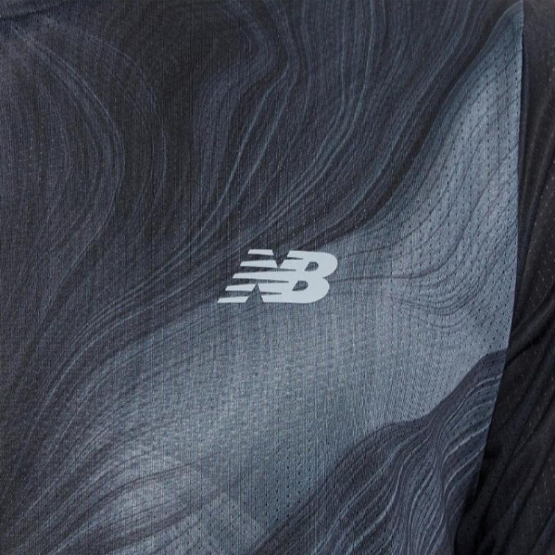 New Balance Nqj Nbnee4p141 17 Men Athletics Print Running Short Sleeve Tee