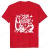 Trashy Letter Printing T-shirt Men Women Fashion Short Sleeve Street Personality Raccoon Opossum Pattern Tees