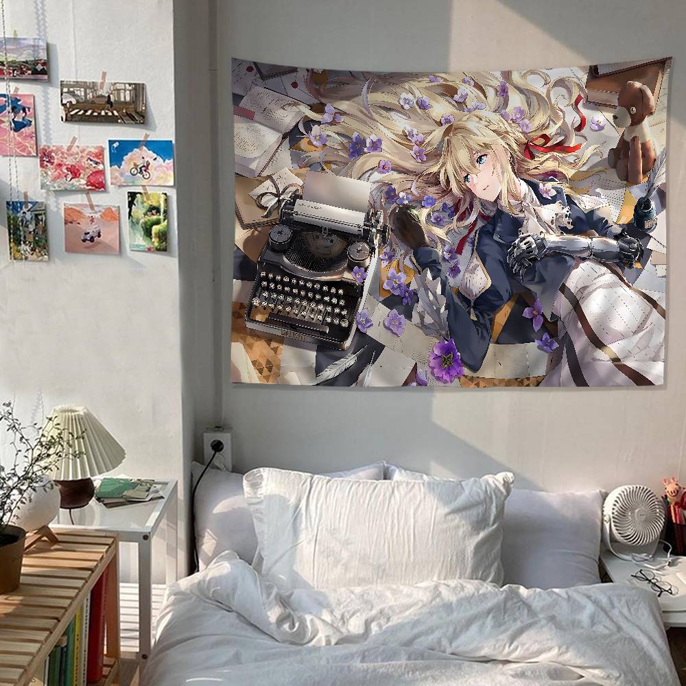 Anime Evergarden Cartoon Tapestry Wall Hanging Decoration Household Home Decor