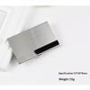 Water-Resistant Stainless Steel Business Card Holder Slim Silver Metal Pocket Case for Men Women Client Meeting Office Carry