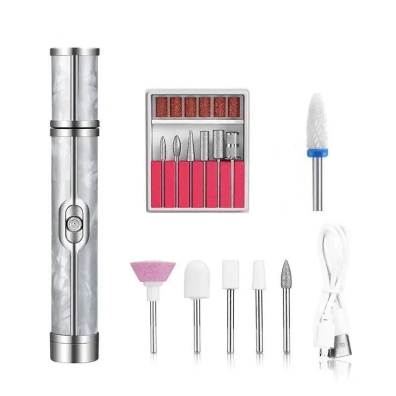 Electric Nail Drill Machine 20000RPM Nail Polish Sander Grinding Rechargeable Nail File Nails Accessories Professional Manicure