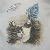Selec-t Tee Jays 90s Made In USA Old Cat Bird Print Short Sleeve T-shirt Women Used