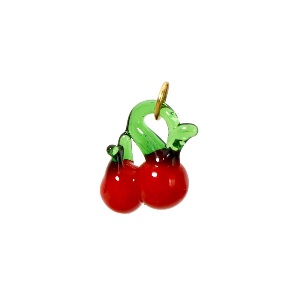 304 Stainless Steel Lampwork 3D Fruit Charms Strawberry Flora Grape Porcelain Pendant For DIY Necklace Bracelet Making, 1 Piece