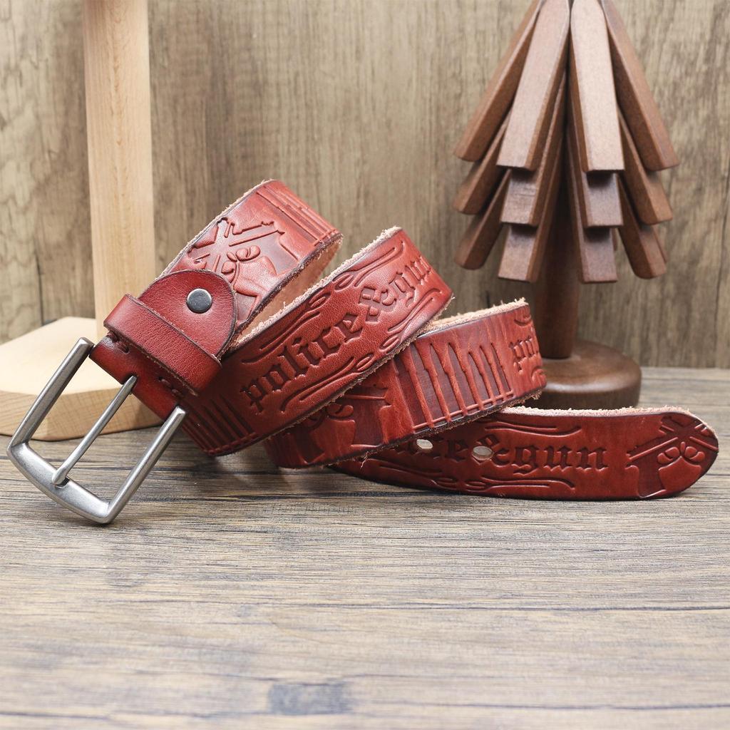 Men's Premium Retro Embossed Genuine Leather Belt