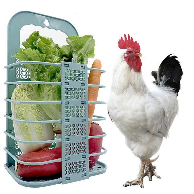 

Poultry Chicken Vegetable Basket Folding Veggie Hanging Feeder For Hens Chicken Coop For Chickens Rabbits Hamster Guinea Pigs M 22X12X37 синій