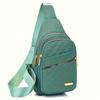 Casual Sling Bag, Quilted Chest Crossbody Purse with Multiple Pockets, Roomy Practical  Shoulder Bags for Versatile Daily Use
