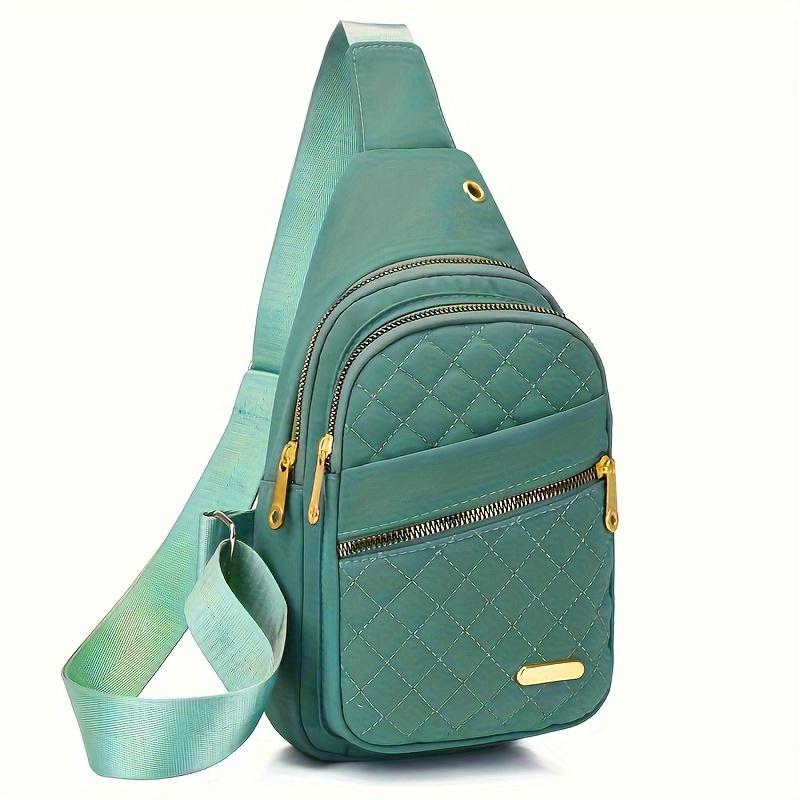 Casual Sling Bag, Quilted Chest Crossbody Purse with Multiple Pockets, Roomy Practical Shoulder Bags for Versatile Daily Use