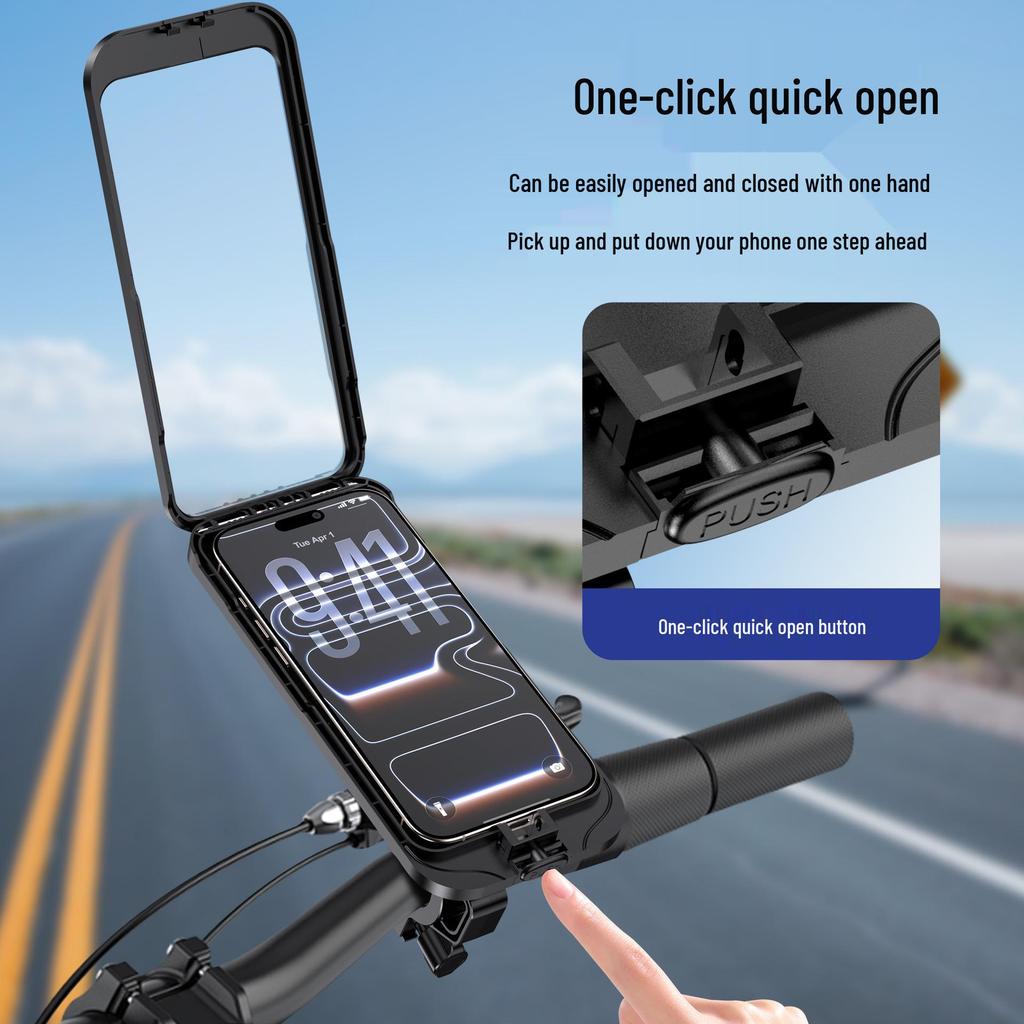 All-Weather Phone Holder for Electric Motorcycles: Waterproof, Rainproof, and Perfect for Outdoor Navigation