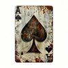 Vintage Metal Sign Ace of Spades Playing Card Decor for Bar Garage Wall Art 20x30cm