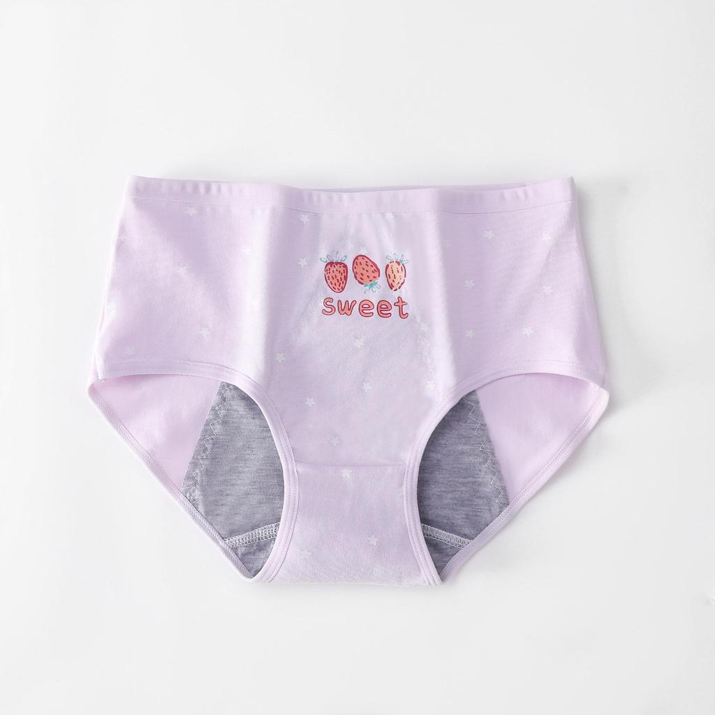 Girls Period Briefs Leakproof Cotton Breathable Menstrual Underwear For Students
