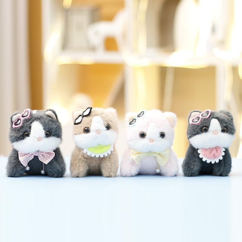 Plush Cat Toy With Short Plush Material For Keychain Girls And Boys Gift