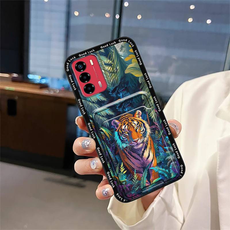 Graffiti Fashion Design Phone Case For ZTE Blade V40 Vita/A72 Anti-dust Waterproof Card Bag Full Wrap Dirt-resistant TPU