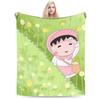 Anime Chibi Maruko Chan Blankets Flannel Spring/Autumn Portable Super Soft Throw Blankets for Bedding Car Rug Piece