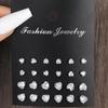1Set Shiny Simple Wedding Stud Earrings Set For Women Men  Luxury  Stud Earrings Jewelry Accessories Gifts