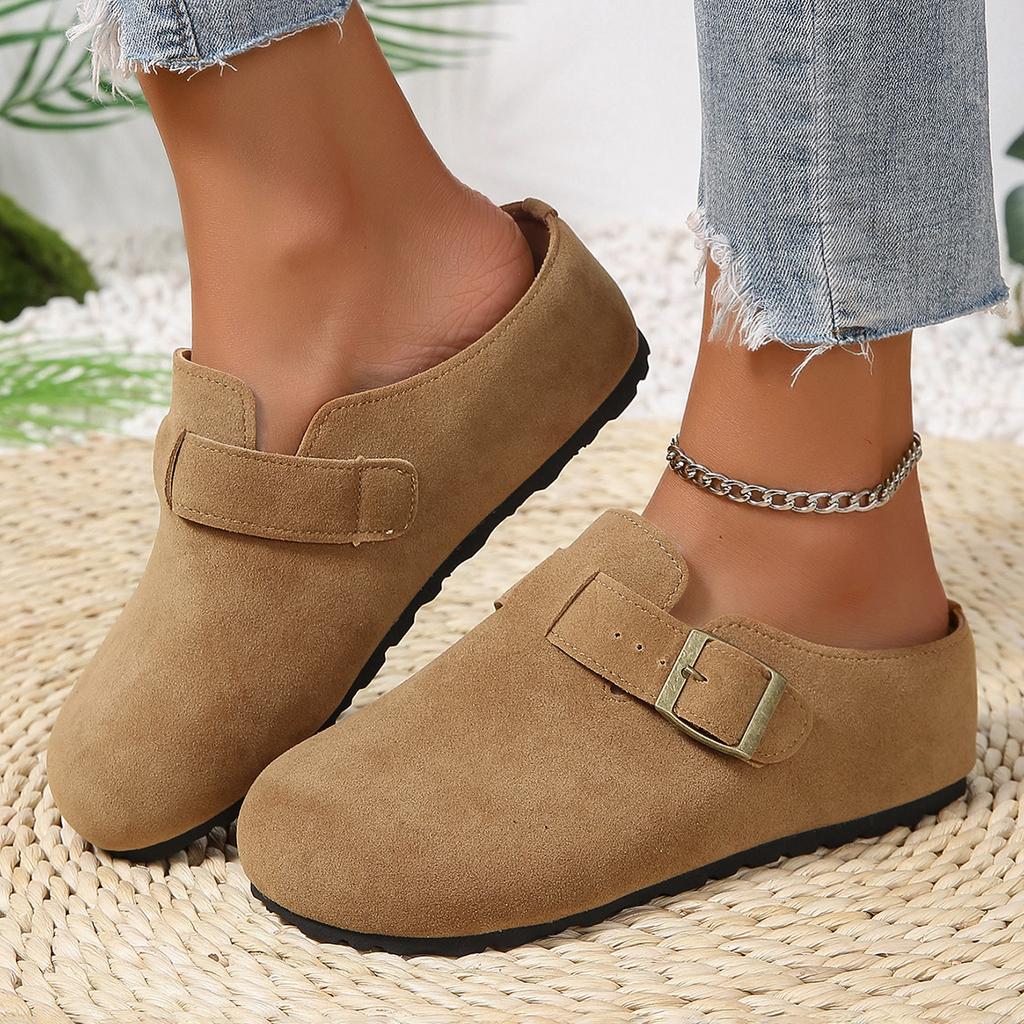 Spring Women Slip-On Flats Shoes Casual Outdoor Mules Shoes Women Vintage Bottom Comfortable Slippers Platform Slides Women